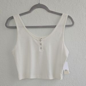 BP Ivory Button-Detail‎ Tank Top